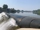 pump filled rubber dam, water charged dam bag, fluid filled weir, rubber dam installation